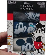 Load image into Gallery viewer, Boxed Disney Mickey + Friends Size 6-12 socks, 6 pairs

