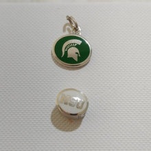 Load image into Gallery viewer, Sterling Silver MSU Michigan State Spartans Charm &amp; Pendant Set
