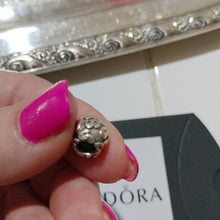 Load image into Gallery viewer, Pandora Retired Sterling Silver and 14K Gold Alphabet Bead - Letter S - 790298S
