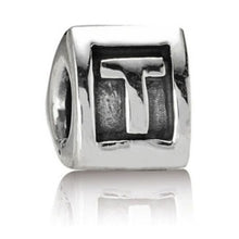 Load image into Gallery viewer, Pandora Retired Sterling Silver Alphabet Bead - Letter T - 790323T
