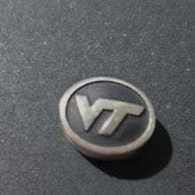 Load image into Gallery viewer, VT Virginia Tech Sterling Silver and Black Bracelet Charm
