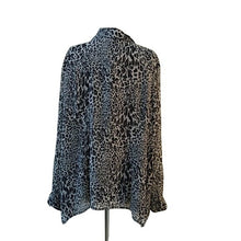 Load image into Gallery viewer, Avenue Animal Print Ruffle Blouse,  Size 26/28
