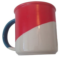 Load image into Gallery viewer, Starbucks Angle Dip Red White Blue  Coffee Tea Mug, 12 oz. + Blank Holid…
