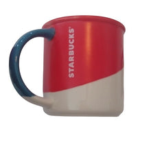 Load image into Gallery viewer, Starbucks Angle Dip Red White Blue  Coffee Tea Mug, 12 oz. + Blank Holid…
