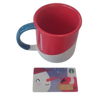 Load image into Gallery viewer, Starbucks Angle Dip Red White Blue  Coffee Tea Mug, 12 oz. + Blank Holid…
