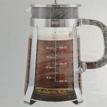 Load image into Gallery viewer, SAKI Kohimasuta Chrome Glass 8 Cup French Press coffee maker,  10 pc set
