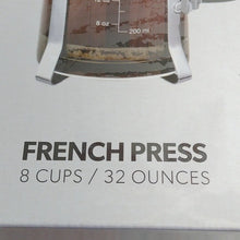 Load image into Gallery viewer, SAKI Kohimasuta Chrome Glass 8 Cup French Press coffee maker,  10 pc set

