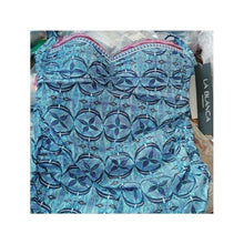Load image into Gallery viewer, La Blanca The Realist Over the Shoulder Tankini Swim Top, Blue, size 4
