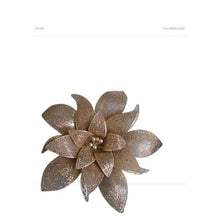 Load image into Gallery viewer, Vintage 950 Silver Poinsettia Flower Brooch Layered Intricate
