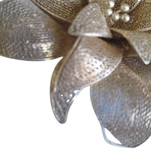 Load image into Gallery viewer, Vintage 950 Silver Poinsettia Flower Brooch Layered Intricate
