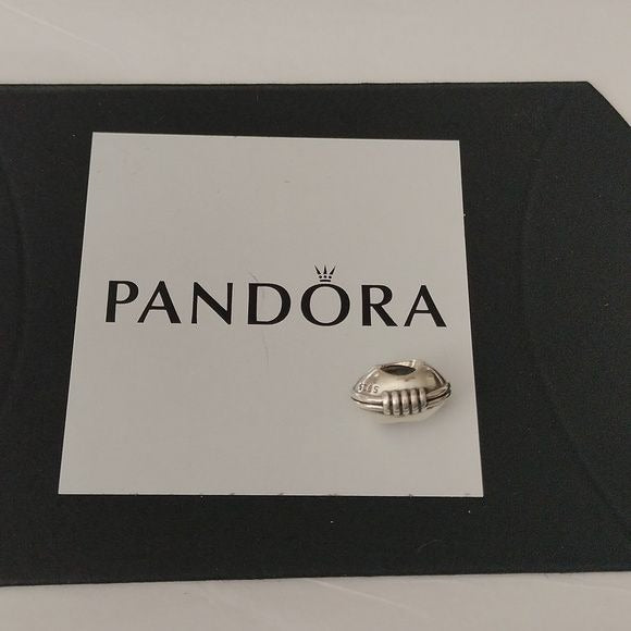 Pandora Retired Sterling Silver Football Sports Bead - 790384
