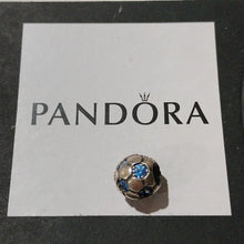 Load image into Gallery viewer, Pandora Retired Sterling Silver Blue Zirconia Soccer Ball Bead - 790444CZB
