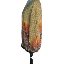 Load image into Gallery viewer, Blair Flutter Sleeve Blouse, Earth Tones, Size Large
