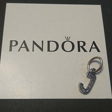 Load image into Gallery viewer, Pandora Sparkling Letter J 791322cz Pendant Charm Silver ALE 925
