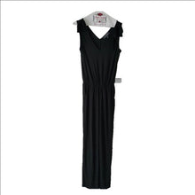 Load image into Gallery viewer, LAUNDRY BY SHELLI SEGAL womens Matte Jersey Shoulder Tie Jumpsuit, Black size 2
