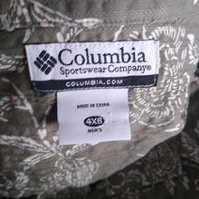 Load image into Gallery viewer, Columbia Textured Floral Shirt Sleeve Shirt, Sage Green, size 4XB 4XL
