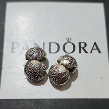 Load image into Gallery viewer, Pandora Sterling Silver Minnie Mouse Disney Clips w/ Pave CZs Set Of 2 791450cz
