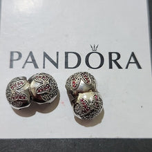 Load image into Gallery viewer, Pandora Sterling Silver Minnie Mouse Disney Clips w/ Pave CZs Set Of 2 791450cz
