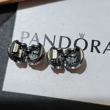 Load image into Gallery viewer, Pandora Sterling Silver Minnie Mouse Disney Clips w/ Pave CZs Set Of 2 791450cz
