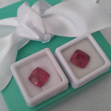 Load image into Gallery viewer, Natural Ruby Loose Gemstones Cushion Shape Pair Certified GIL 9.57 + 9.3…
