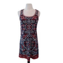Load image into Gallery viewer, Max Studio Navy Rust Dress keyhole back, Size XS
