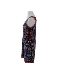 Load image into Gallery viewer, Max Studio Navy Rust Dress keyhole back, Size XS
