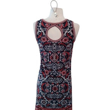 Load image into Gallery viewer, Max Studio Navy Rust Dress keyhole back, Size XS
