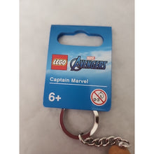 Load image into Gallery viewer, LEGO Marvel Avengers CAPTAIN MARVEL Minifigure 854064 Keychain - New
