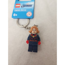 Load image into Gallery viewer, LEGO Marvel Avengers CAPTAIN MARVEL Minifigure 854064 Keychain - New
