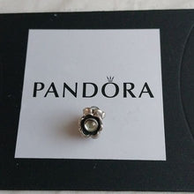 Load image into Gallery viewer, Pandora Retired Sterling Silver Ribbon Bead with Moonstone - 790279MS
