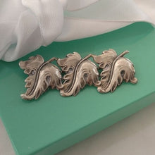Load image into Gallery viewer, Vintage JewelArt Co. Sterling Silver Triple Leaf Brooch Pin - 2.25 Inches
