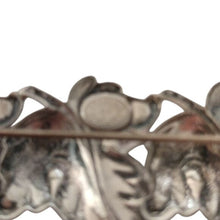 Load image into Gallery viewer, Vintage JewelArt Co. Sterling Silver Triple Leaf Brooch Pin - 2.25 Inches
