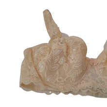 Load image into Gallery viewer, Peach Khaki Lace Push-up Bra, size XS 32B
