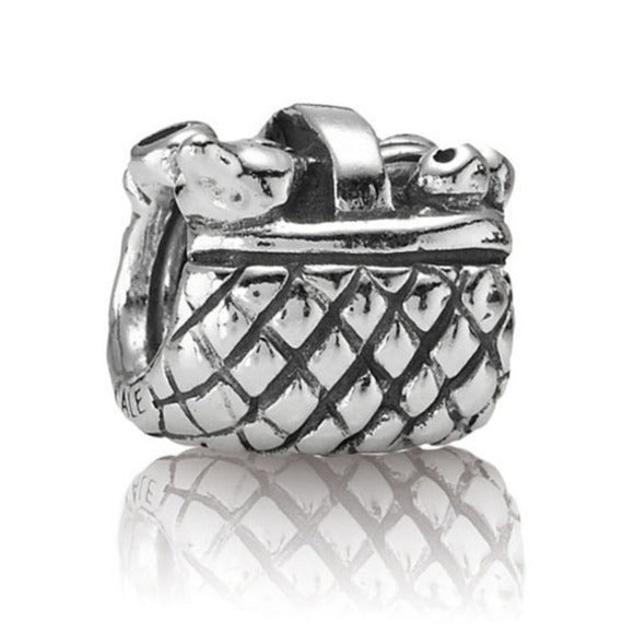 Pandora Retired Sterling Silver Picnic Basket Bead - 790418