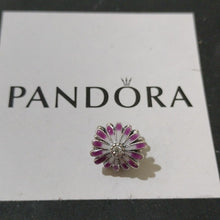 Load image into Gallery viewer, Pandora Sterling Silver Daisy Flower Charm with Purple + White Enamel 798775c02
