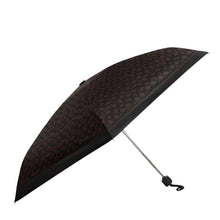 Load image into Gallery viewer, Coach Uv Protection Mini Umbrella In Signature Print, SV/Walnut Black
