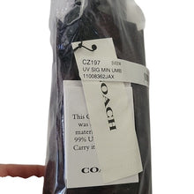 Load image into Gallery viewer, Coach Uv Protection Mini Umbrella In Signature Print, SV/Walnut Black
