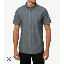 Load image into Gallery viewer, O'Neill Slausen Short Sleeved Button Down Shirt, Navy, Large
