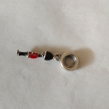 Load image into Gallery viewer, Pandora Retired S/S Guard My Heart Soldier Dangle Bead w/ Red + Black Enamel
