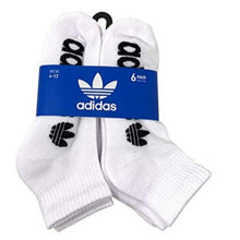 Load image into Gallery viewer, Adidas Men&#39;s White Quarter Socks - 12 Pairs

