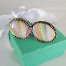 Load image into Gallery viewer, Men's Resin Multicolor Cufflinks Cuff Links

