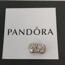 Load image into Gallery viewer, Pandora Retired Sterling Silver and 14K Gold Elemental Flow Clip - 790594
