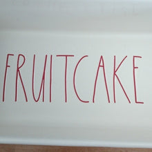 Load image into Gallery viewer, Rae Dunn by Magenta Holiday Rectangular Ceramic Fruitcake Loaf Pan
