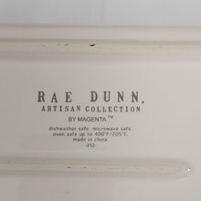 Load image into Gallery viewer, Rae Dunn by Magenta Holiday Rectangular Ceramic Fruitcake Loaf Pan
