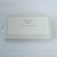 Load image into Gallery viewer, Rae Dunn by Magenta Holiday Rectangular Ceramic Fruitcake Loaf Pan
