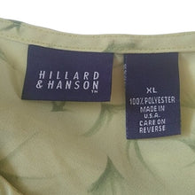 Load image into Gallery viewer, Hillard &amp; Hanson Green Sheer Career Floral Tank, Size XL
