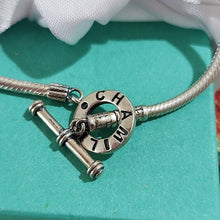 Load image into Gallery viewer, Chamilia Bracelet Toggle Clasp Sterling Silver Barrel Clasp 7.9” (20cm)
