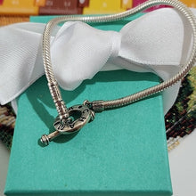 Load image into Gallery viewer, Chamilia Bracelet Toggle Clasp Sterling Silver Barrel Clasp 7.9” (20cm)
