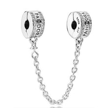 Load image into Gallery viewer, Pandora Sterling Silver Pandora Logo Safety Chain 792057cz
