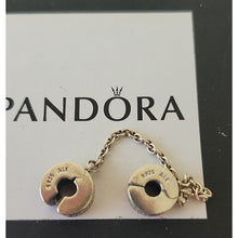 Load image into Gallery viewer, Pandora Sterling Silver Pandora Logo Safety Chain 792057cz
